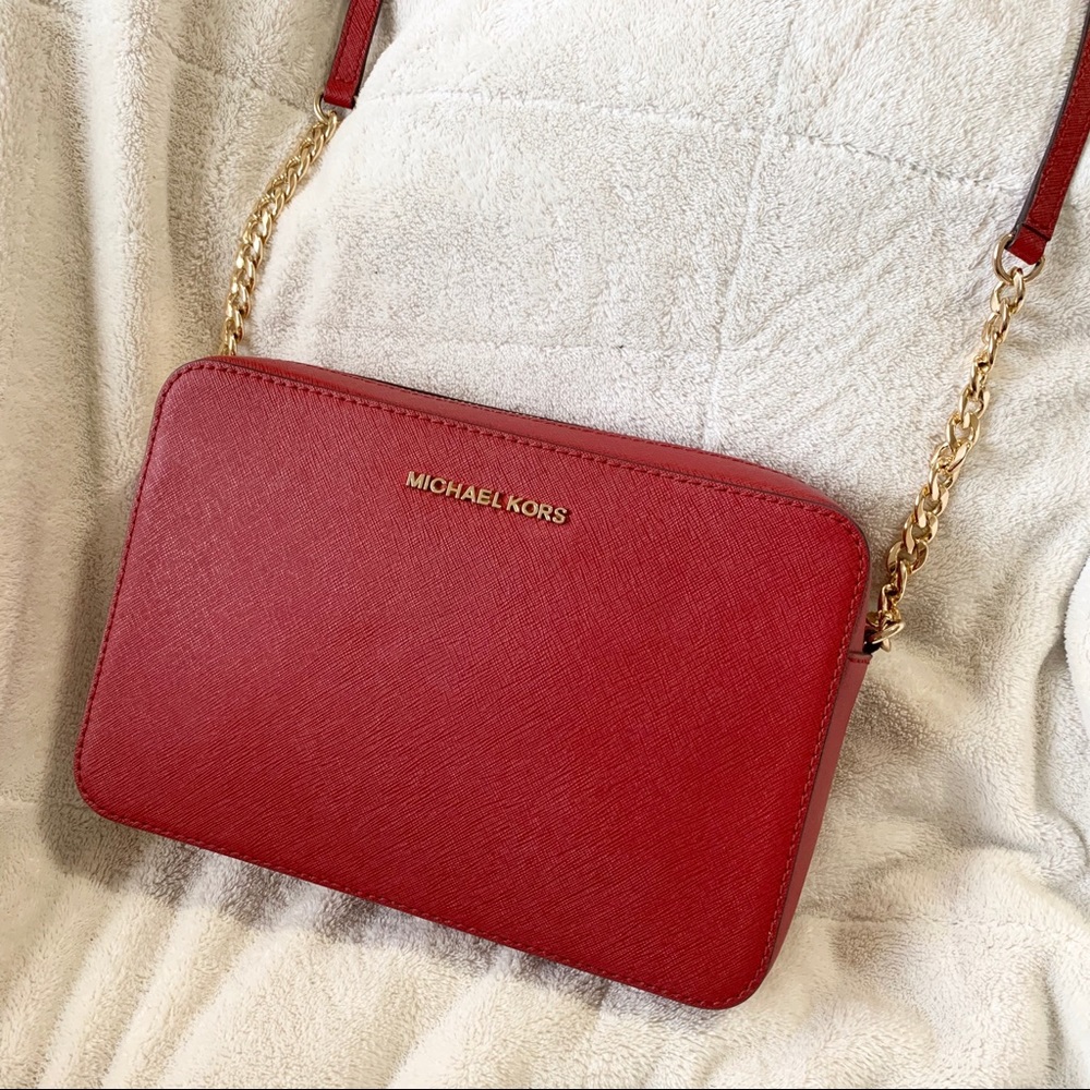 Red and Gold Michael Kors crossbody